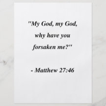 MATTHEW 27:46 FLYGBLAD