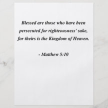MATTHEW 5:10 PERSONLIGA FLYGBLAD