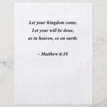 MATTHEW 6:10 FULL FÄRG FLYGBLAD