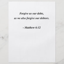 MATTHEW 6:12 FLYGBLAD DESIGNS