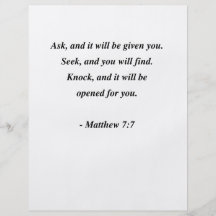 MATTHEW 7:7 FLYGBLAD