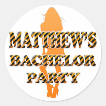 Matthews ungkarlparty klistermärke