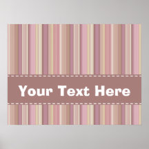 Mauve, brunt & grönt görat randig mönster posters