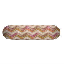Mauve-, korall- och guldsicksackar skateboard decks
