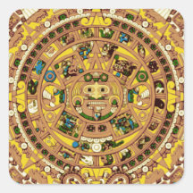 mayan kalender fyrkantiga klistermärken