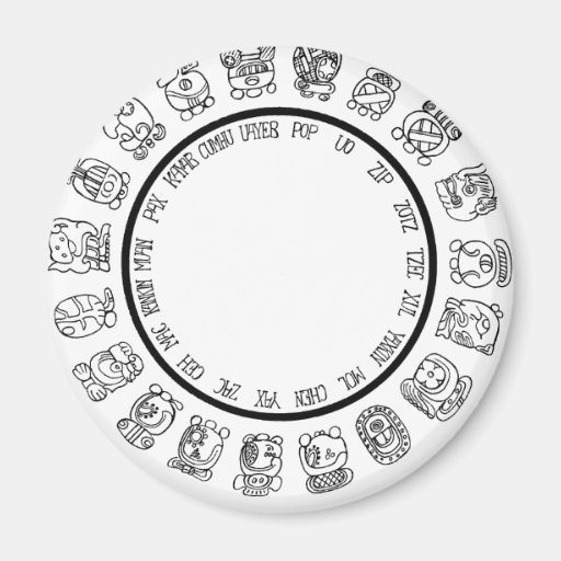 mayan-kalender magnet för kylskåp