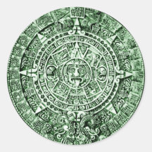 mayan kalender rund klistermärke
