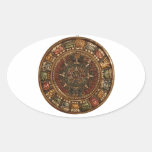Mayan och Aztec kalender (åtskilliga produkter) Ovala Klistermärken