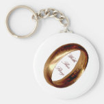 Med denna ring som gifta sig Keychain Nyckelringar