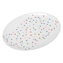 med lilla hjärtor dinner plates