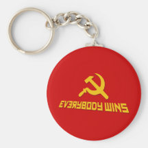 Med Socialism segrar alla! Regerings- satir Nyckel Ring