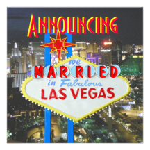 Meddelande för foto för Las Vegas nygift persongif Anpassade Tillkännagivande