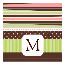 Meddelanden för Monogrambabyfoto Unika Inbjudningar