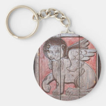 Medeltida Mythological lejont - lejont av Sanktt m Nyckelring