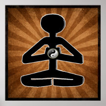 MEDITATIONYOGA YIN YANG AFFISCH