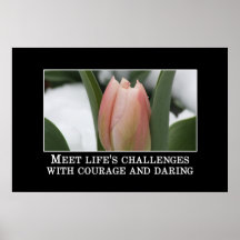 Meetliv utmaningar med kurage och djärvhet posters