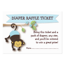 Mellanlägg för biljett för Raffle för apababy show Visitkort
