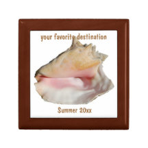 Memento för semester för ConchShell strand Presentförpackning