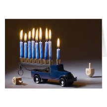 MenoralastbilChanukah kort