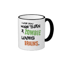 Mer än en Zombie älskar hjärnor Kaffe Mugg