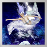 Mermaid med delfinaffischen