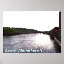 Merrimack flod, Lowell, Massachusetts Posters