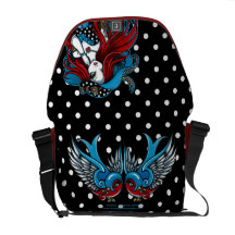 Messenger bag för ängel för Emma Rockabilly svalat