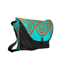 Messenger bag för ringar (blått/orange)