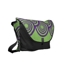 Messenger bag för ringar (lilor/grönt)