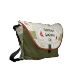 Messenger bag för sommarträdgård   etikett