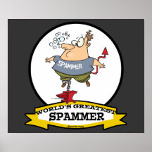 MEST UNDERBAR SPAMMERTECKNAD FÖR VÄRLDAR AFFISCHER