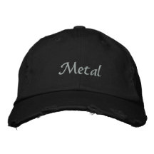 Metall broderad ljus textbaseballmössa broderad keps
