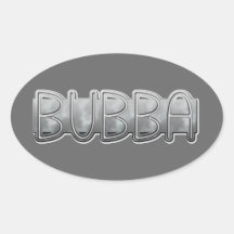 Metall BUBBA - Redneck Bling Ovalformat Klistermärke