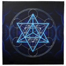 Metatrons Würfel -  Merkaba - Stern Tetraeder Servietten