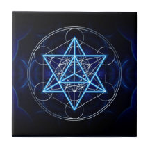 Metatrons Würfel -  Merkaba - Stern Tetraeder Fliesen