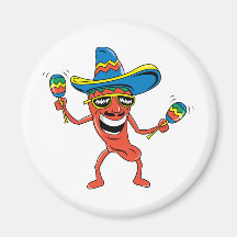 Mexicansk Chilipeppar Kylskåpmagneter