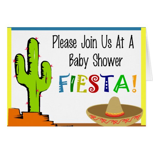 Mexicanska Fiestababy showerinbjudningar Kort