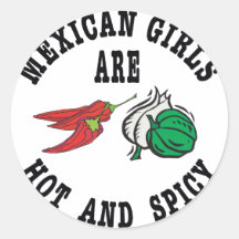 Mexicanska flickor är hoade & kryddiga klistermärken