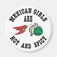Mexicanska flickor är hoade & kryddiga magnet för kylskåp