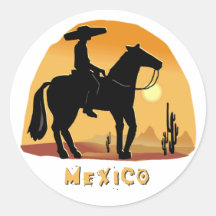Mexico Rund Klistermärke