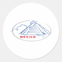 Mexico Runda Klistermärken