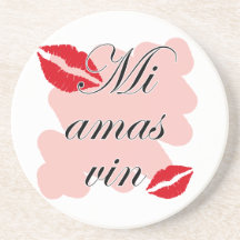 Mi-amasvin - Esparanto - jag älskar dig Underlägg