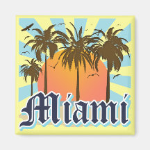 Miami Beach Florida FLA Kylskåps Magneter
