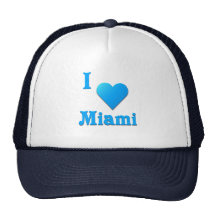 Miami -- Himmelblått Trucker Kepsar