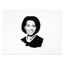 Michelle Obama skisserar Kort För Inbjudningar