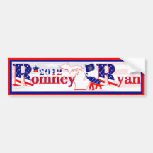 Michigan Romney och Ryan bildekal 2012
