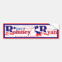 Michigan Romney och Ryan bildekal 2012 3