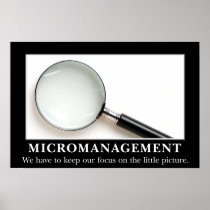 Micromanagement är en lyckad strategi (v) affisch