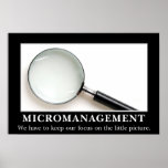 Micromanagement är en lyckad strategi (v) affisch