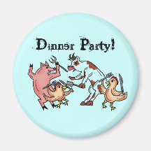 Middagpartymagnet Kylskåpsnagnet